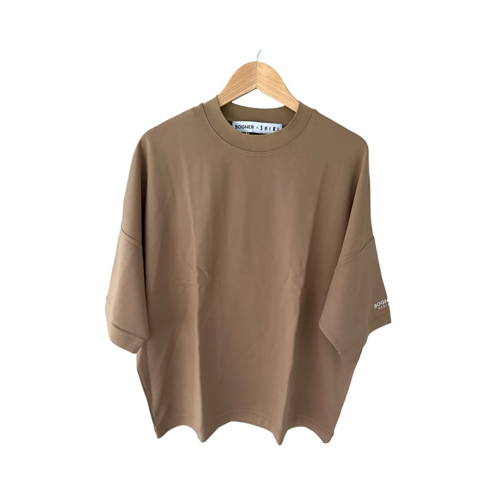 Bogner X Skirl Short Sleeve Drop Shoulder Tan Tee Shirt NWT Size L